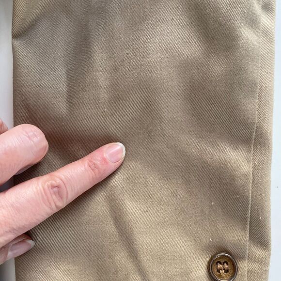 Vintage Trench Coat 10 Tall TWA Airlines Stan Herman Flight Attendant Belted 70s - Picture 9 of 12